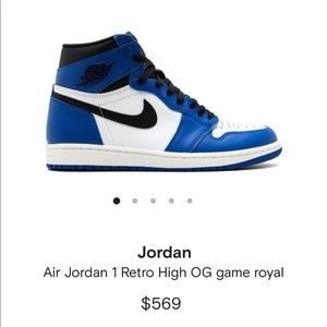 Air Jordan 1 Retro OG ‘Game Royal’, Size 11.5